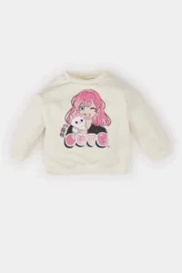 DeFacto Crew Neck Printed Sweatshirt Baby Girl