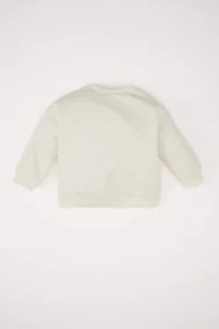 DeFacto Crew Neck Printed Sweatshirt Baby Girl - Image 4