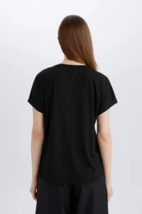 DeFacto Regular Fit Crew Neck Printed Short Sleeve T-Shirt - Image 5