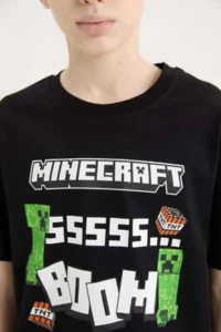 DeFacto Minecraft Crew Neck Short Sleeve T-Shirt Boy - Image 7