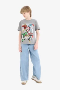 DeFacto Marvel Comics Crew Neck Short Sleeve T-Shirt Boy - Image 2