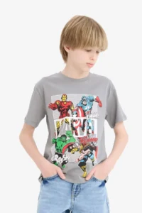 DeFacto Marvel Comics Crew Neck Short Sleeve T-Shirt Boy - Image 3