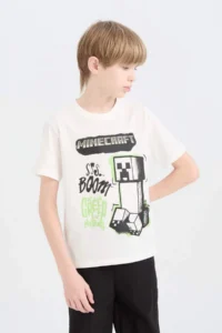 DeFacto Minecraft Crew Neck Short Sleeve T-Shirt Boy - Image 3