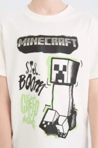 DeFacto Minecraft Crew Neck Short Sleeve T-Shirt Boy - Image 4