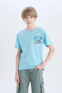 DeFacto Marvel Avengers Crew Neck Short Sleeve T-Shirt Boy - Image 5