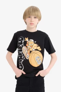 DeFacto Garfield Crew Neck Short Sleeve T-Shirt Boy - Image 3