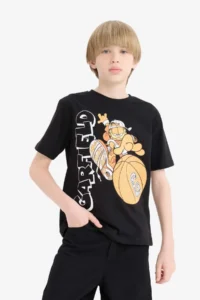 DeFacto Garfield Crew Neck Short Sleeve T-Shirt Boy - Image 4
