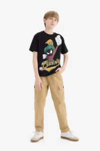 DeFacto Looney Tunes Crew Neck Short Sleeve T-Shirt Boy - Image 3