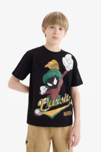 DeFacto Looney Tunes Crew Neck Short Sleeve T-Shirt Boy - Image 4