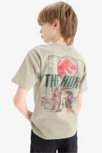 DeFacto Jurassic World Crew Neck Back Printed Short Sleeve T-Shirt Boy