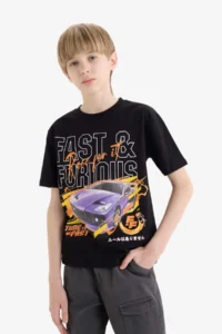DeFacto Fast & Furious Crew Neck Short Sleeve T-Shirt Boy - Image 3