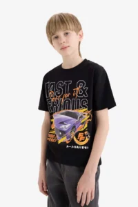 DeFacto Fast & Furious Crew Neck Short Sleeve T-Shirt Boy - Image 4