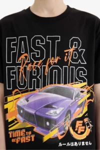 DeFacto Fast & Furious Crew Neck Short Sleeve T-Shirt Boy - Image 5