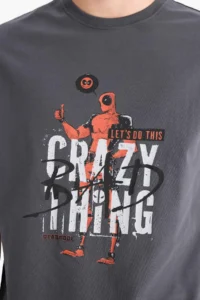 DeFacto 100% Cotton Deadpool Regular Fit Crew Neck Short Sleeve T-Shirt - Image 5