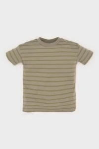 DeFacto Crew Neck Striped Short Sleeve T-Shirt Baby Boy