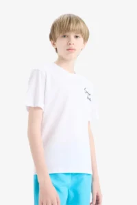DeFacto Crew Neck Printed Short Sleeve T-Shirt Boy - Image 4