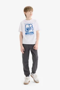 DeFacto Crew Neck Printed Short Sleeve T-Shirt Boy - Image 2