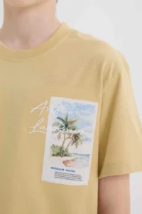 DeFacto Crew Neck Embroidered Short Sleeve T-Shirt Boy - Image 5