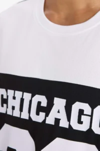 DeFacto Quick Drying Oversize Wide Fit Crew Neck Printed Athlete Short Sleeve T-Shirt - Image 5