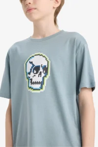 DeFacto Crew Neck Printed Short Sleeve T-Shirt Boy - Image 5