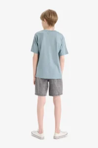 DeFacto Crew Neck Printed Short Sleeve T-Shirt Boy - Image 6