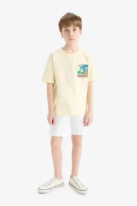 DeFacto Crew Neck Printed Short Sleeve T-Shirt Boy - Image 2