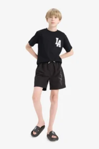 DeFacto Crew Neck Printed Short Sleeve T-Shirt Boy - Image 2