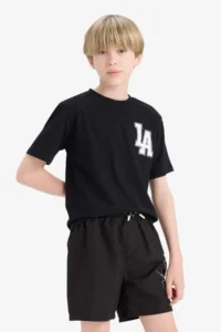 DeFacto Crew Neck Printed Short Sleeve T-Shirt Boy - Image 3