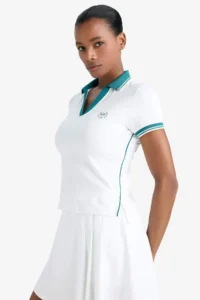 DeFacto Standard Fit Polo Neck Printed Athlete Short Sleeve White T-Shirt - Image 4