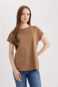 DeFacto 100% Cotton Crew Neck Flame T-Shirt - Image 4