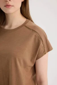 DeFacto 100% Cotton Crew Neck Flame T-Shirt - Image 6