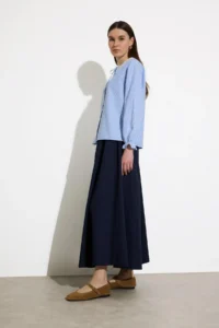 DeFacto A Cut Basic Plain Poplin Maxi Hijab Skirt E4369ax25sp - Image 3