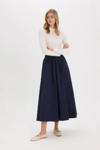 DeFacto A Cut Basic Plain Poplin Maxi Hijab Skirt E4369ax25sp - Image 4