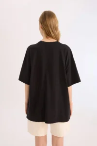 DeFacto Cool Oversize Wide Fit Crew Neck Short Sleeve T-Shirt - Image 5
