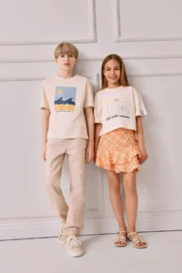 DeFacto Boxy Fit Crew Neck Printed Short Sleeve T-Shirt Girls - Image 2