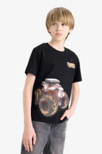DeFacto Hot Wheels Crew Neck Short Sleeve T-Shirt Boy - Image 4