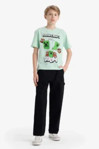 DeFacto Minecraft Crew Neck Short Sleeve T-Shirt Boy - Image 2