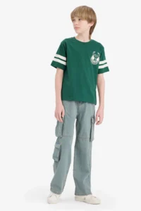 DeFacto NBA Milwaukee Bucks Crew Neck Short Sleeve T-Shirt Boys - Image 2