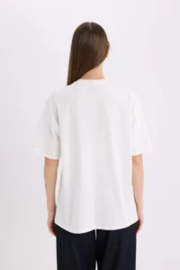 DeFacto Oversize Wide Fit Crew Neck Printed Short Sleeve T-Shirt - Image 6