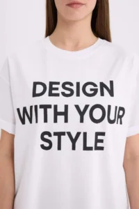 DeFacto Oversize Wide Fit Crew Neck Printed Casual Short Sleeve T-Shirt - Image 6