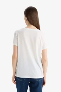 DeFacto Regular Fit Crew Neck Printed Short Sleeve T-Shirt - Image 6