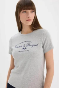 DeFacto Gray Women T-Shirt E5067AX/GR210 - Image 5