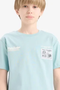 DeFacto Crew Neck Printed Short Sleeve T-Shirt Boy