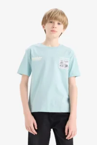 DeFacto Crew Neck Printed Short Sleeve T-Shirt Boy - Image 3