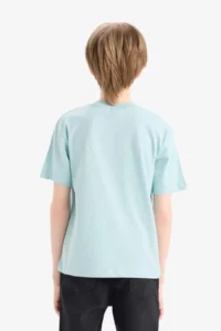 DeFacto Crew Neck Printed Short Sleeve T-Shirt Boy - Image 7
