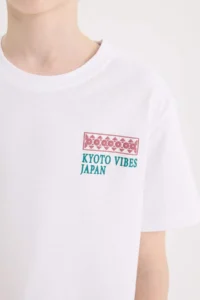 DeFacto Crew Neck Back Printed Short Sleeve T-Shirt Boy - Image 6