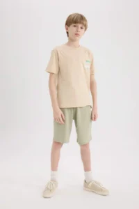 DeFacto Crew Neck Back Printed Short Sleeve T-Shirt Boy - Image 2
