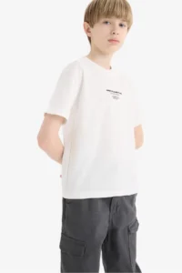 DeFacto Crew Neck Printed Short Sleeve T-Shirt Boy - Image 4