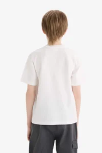 DeFacto Crew Neck Printed Short Sleeve T-Shirt Boy - Image 6