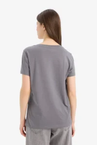 DeFacto Regular Fit Crew Neck Owl Patterned Combed Cotton Short Sleeve T-Shirt - Image 5